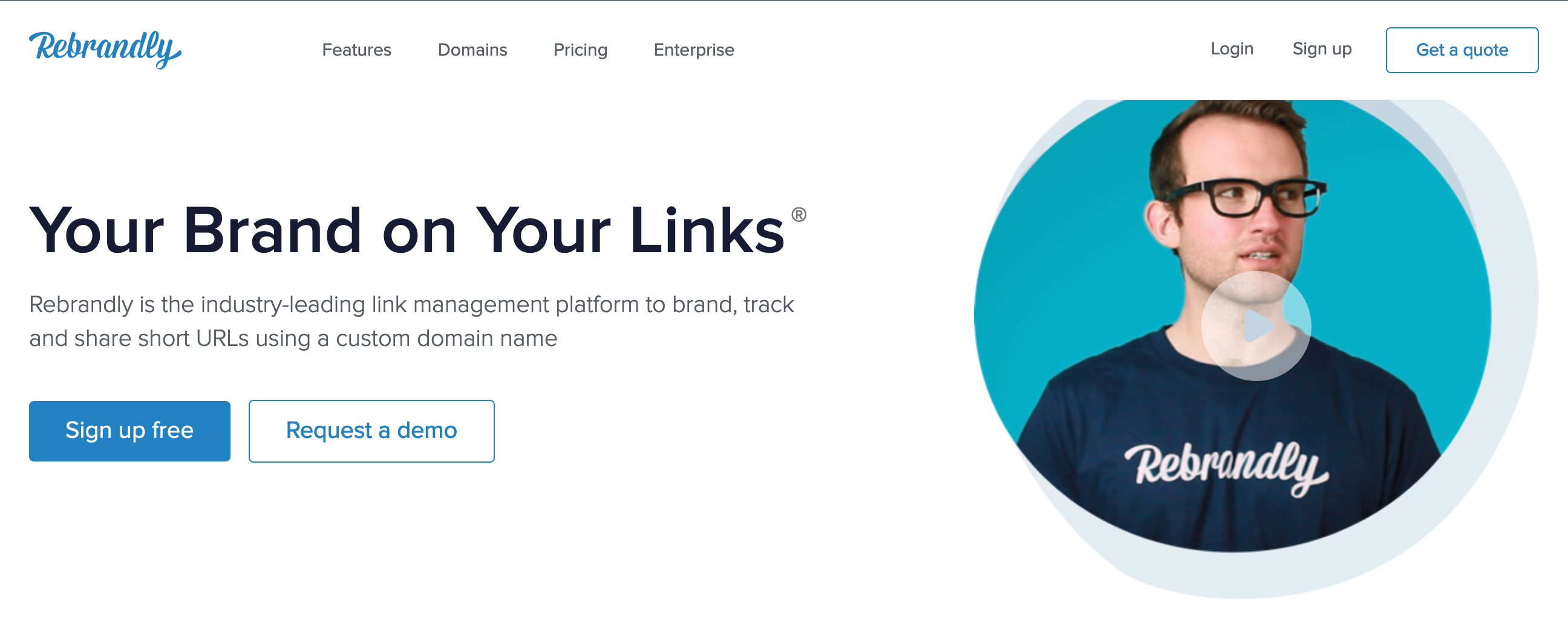 Rebrandly  component screenshot
