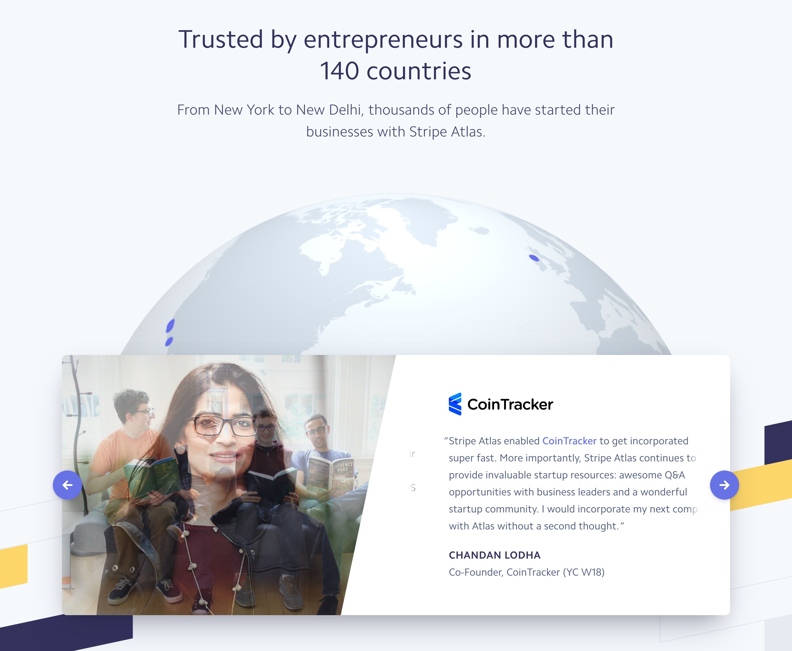Stripe  component screenshot
