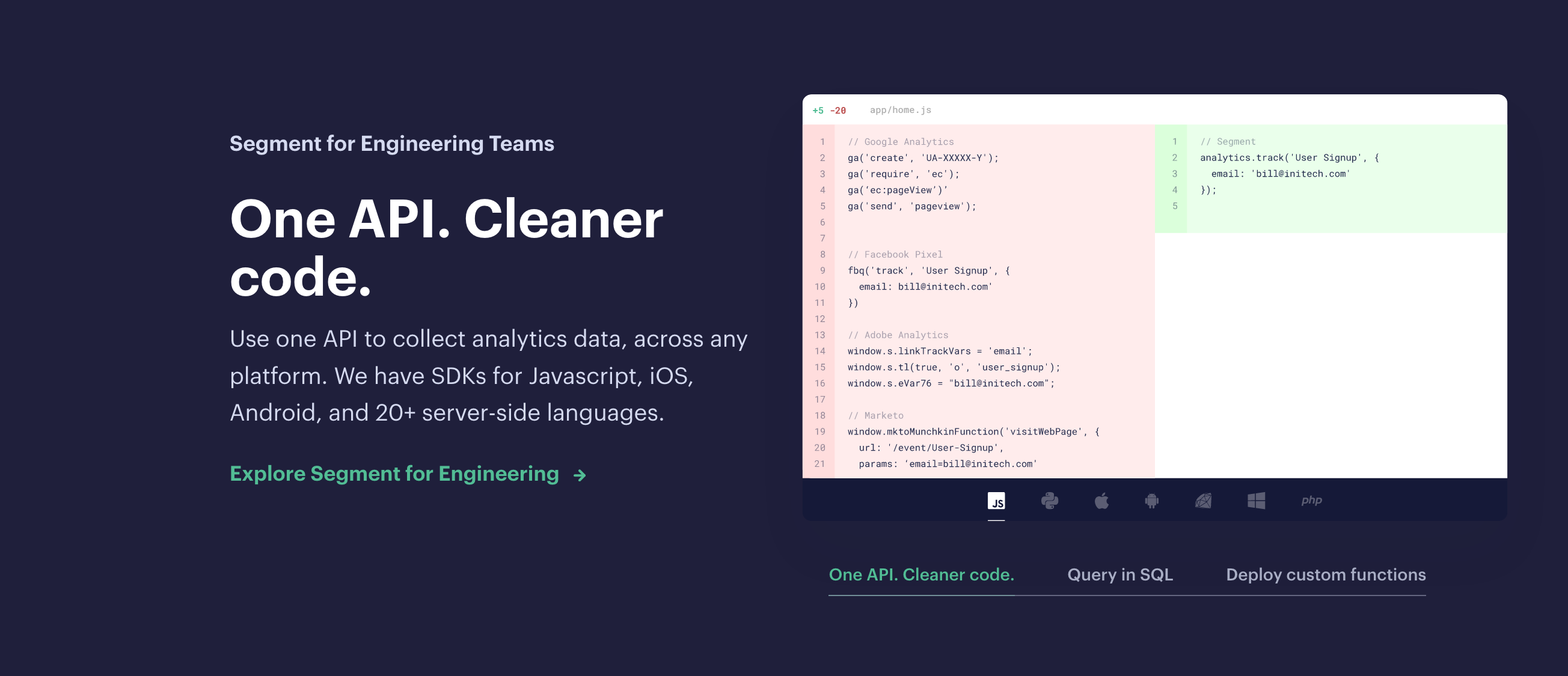 Segment  component screenshot
