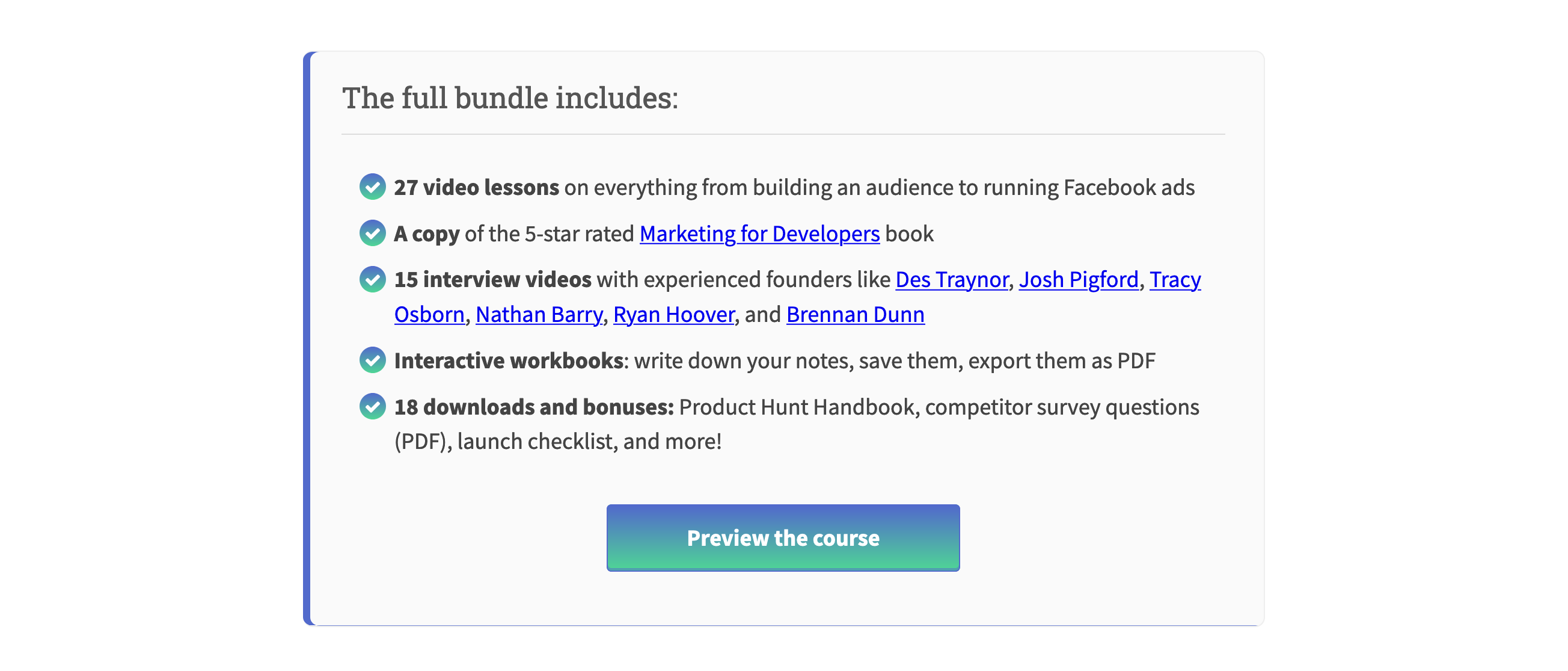 Devmarketing  component screenshot