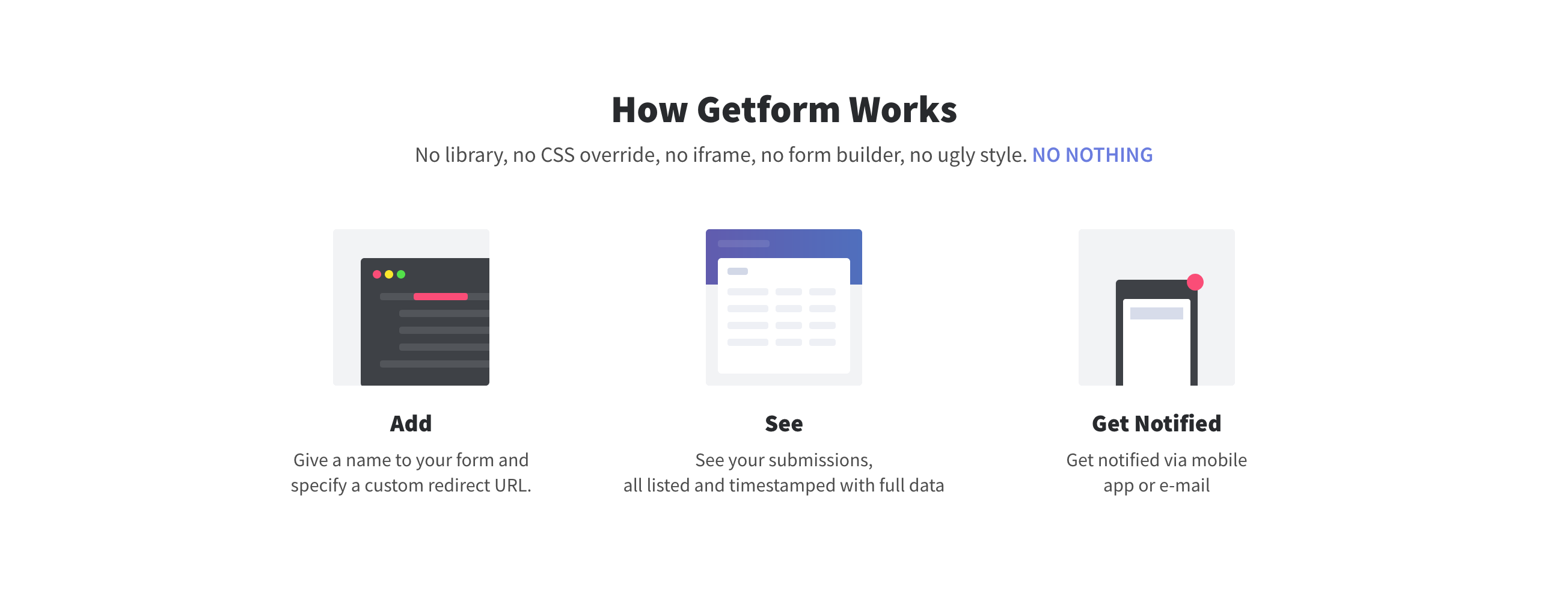 Getform  component screenshot