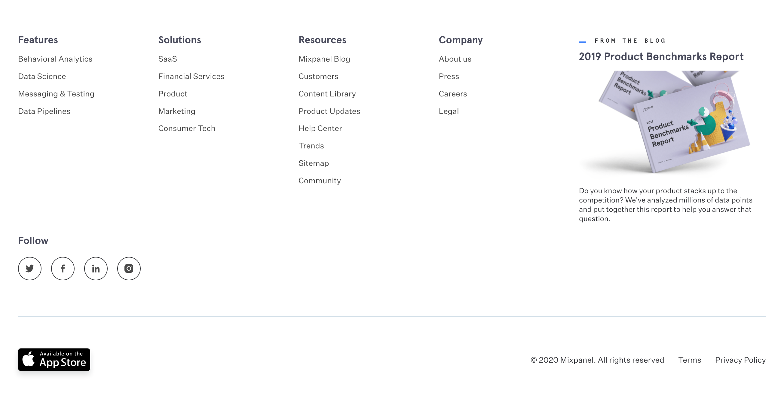Mixpanel  component screenshot