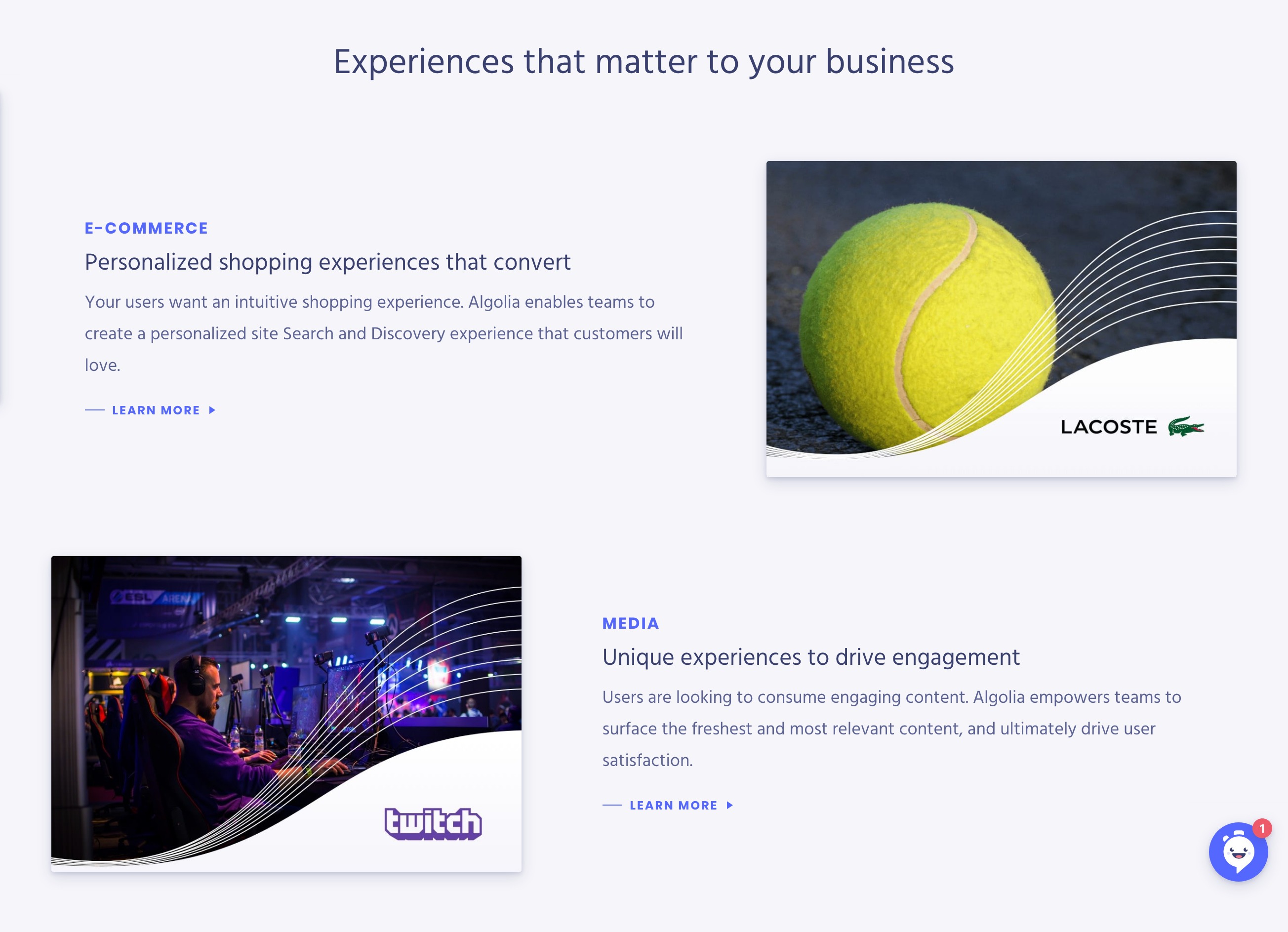 Algolia  component screenshot