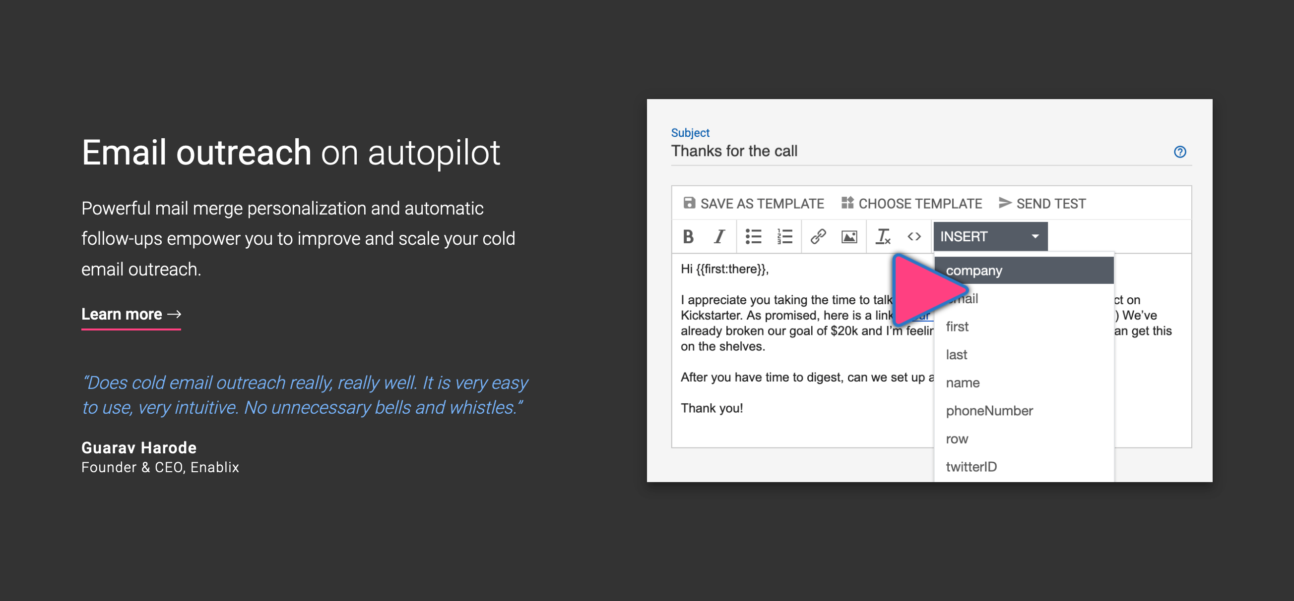 Contentmarketer  component screenshot