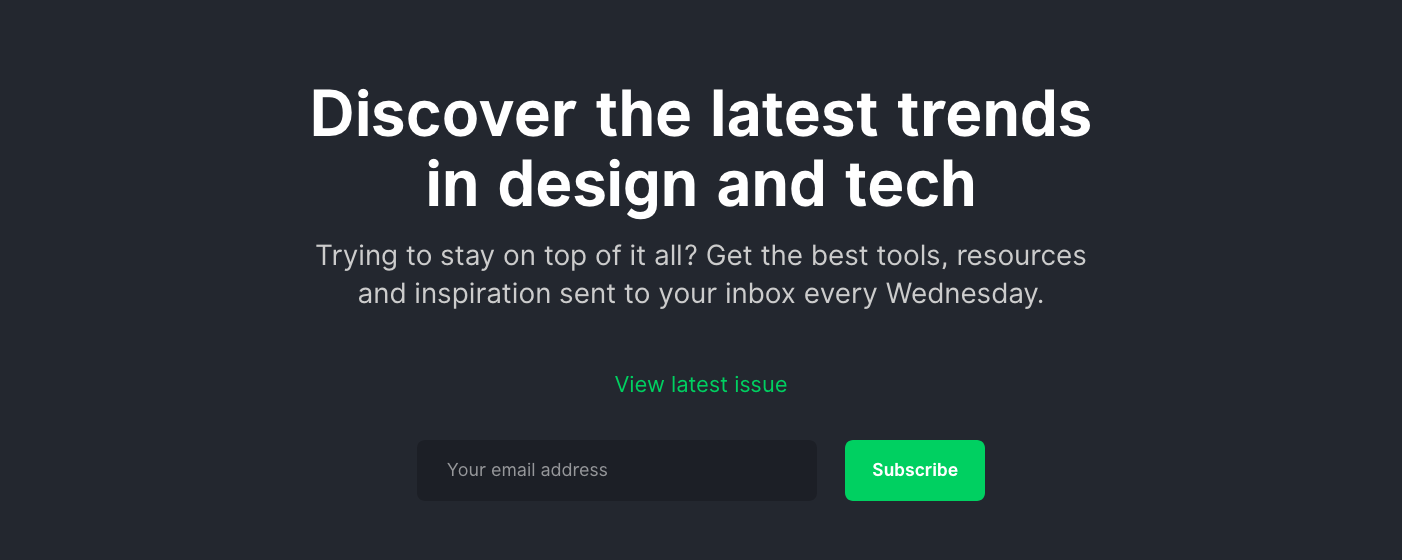 Usepanda Newsletter component screenshot