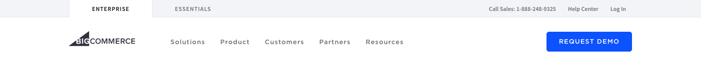 Bigcommerce Header component screenshot