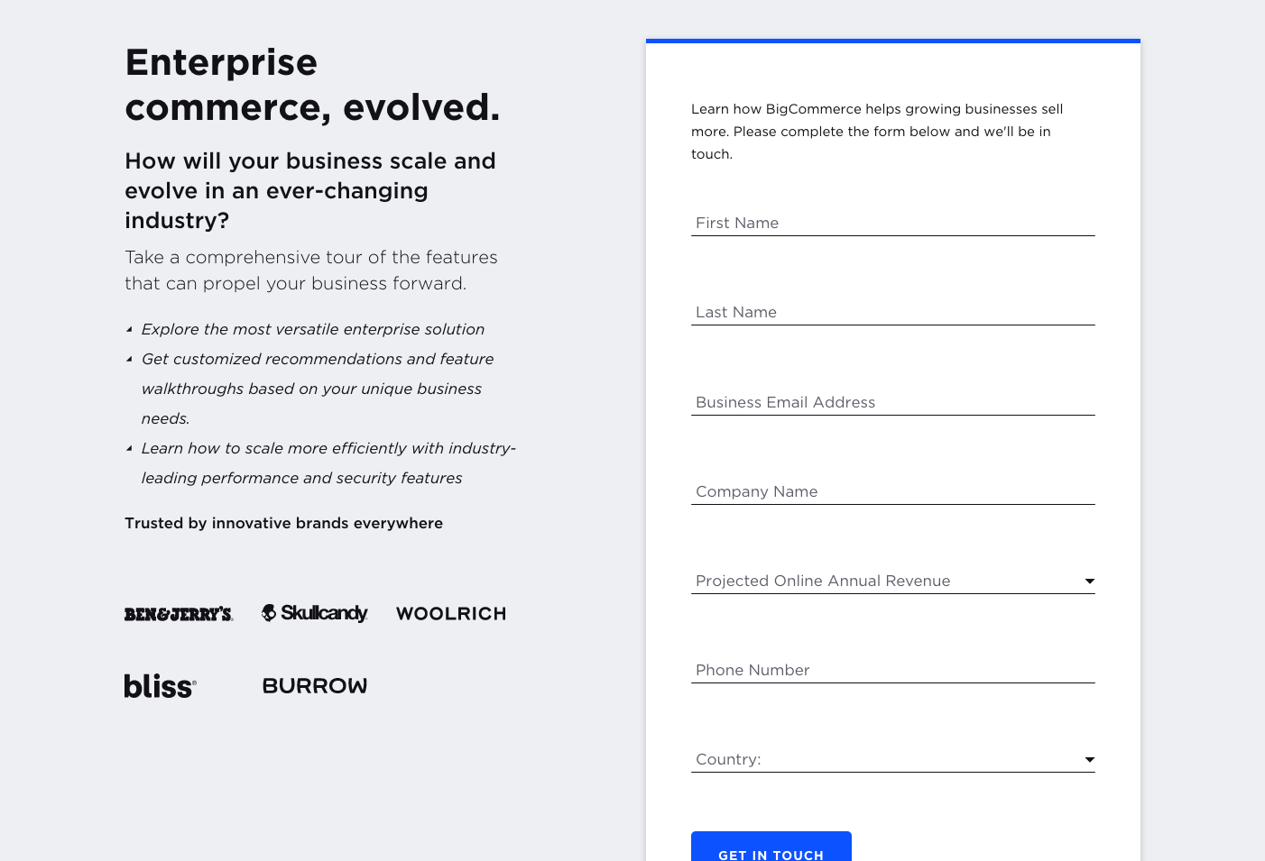 Bigcommerce Demo component screenshot