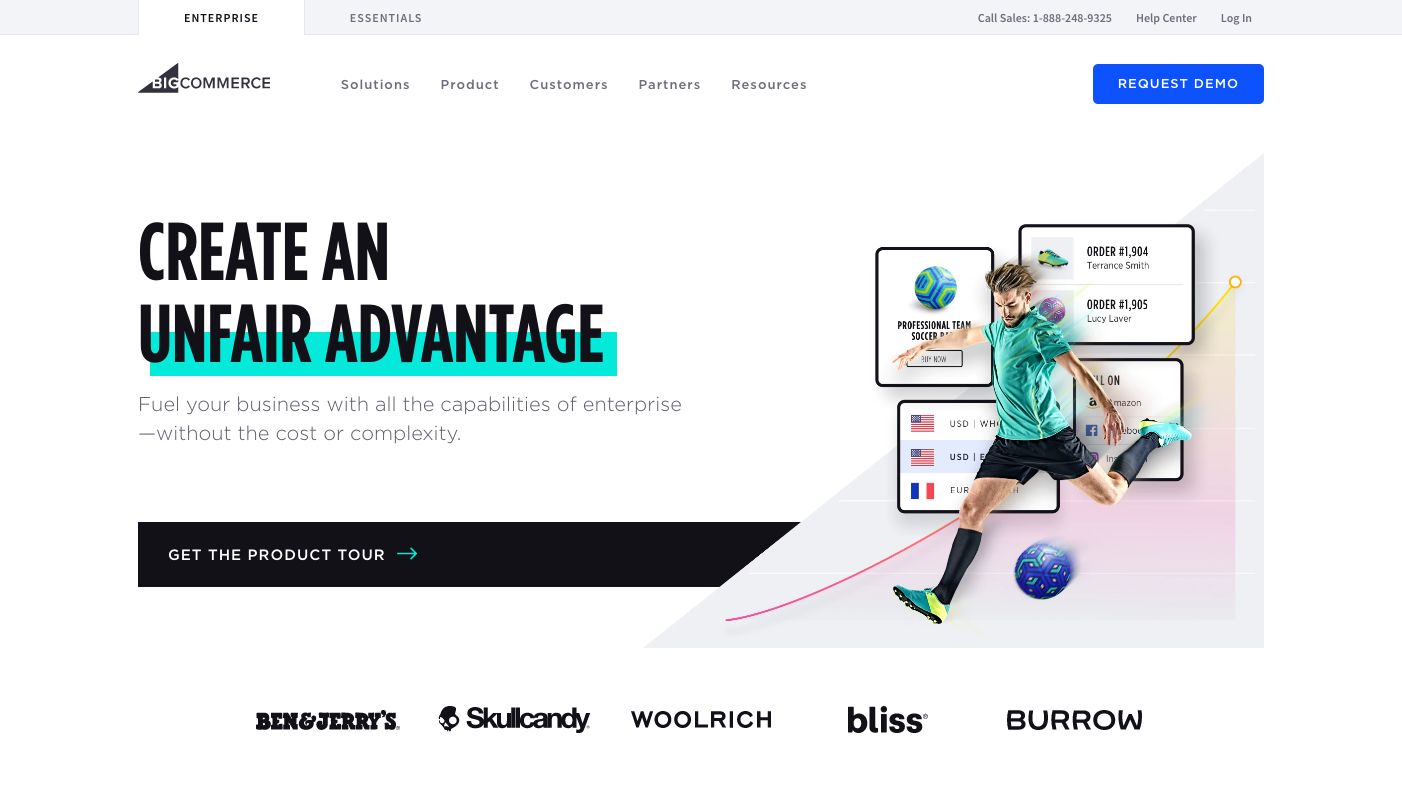 Bigcommerce Hero component screenshot