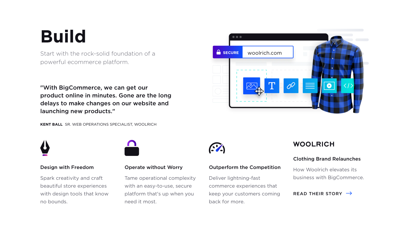 Bigcommerce Feature component screenshot