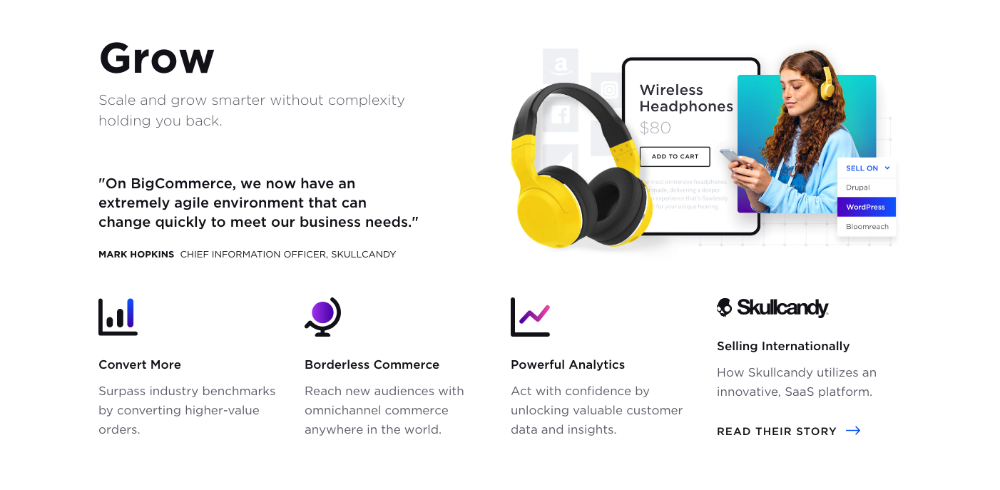 Bigcommerce Feature component screenshot