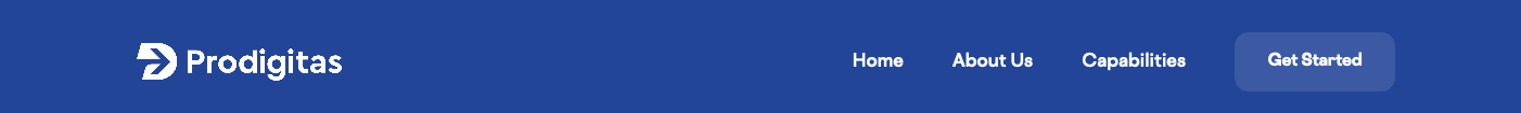Prodigitas Header component screenshot