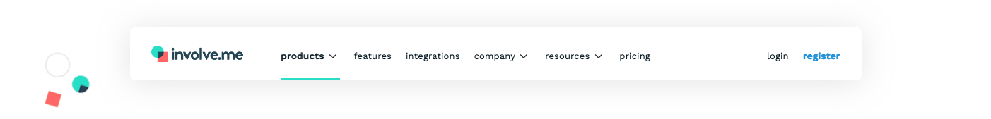Involve Header component screenshot