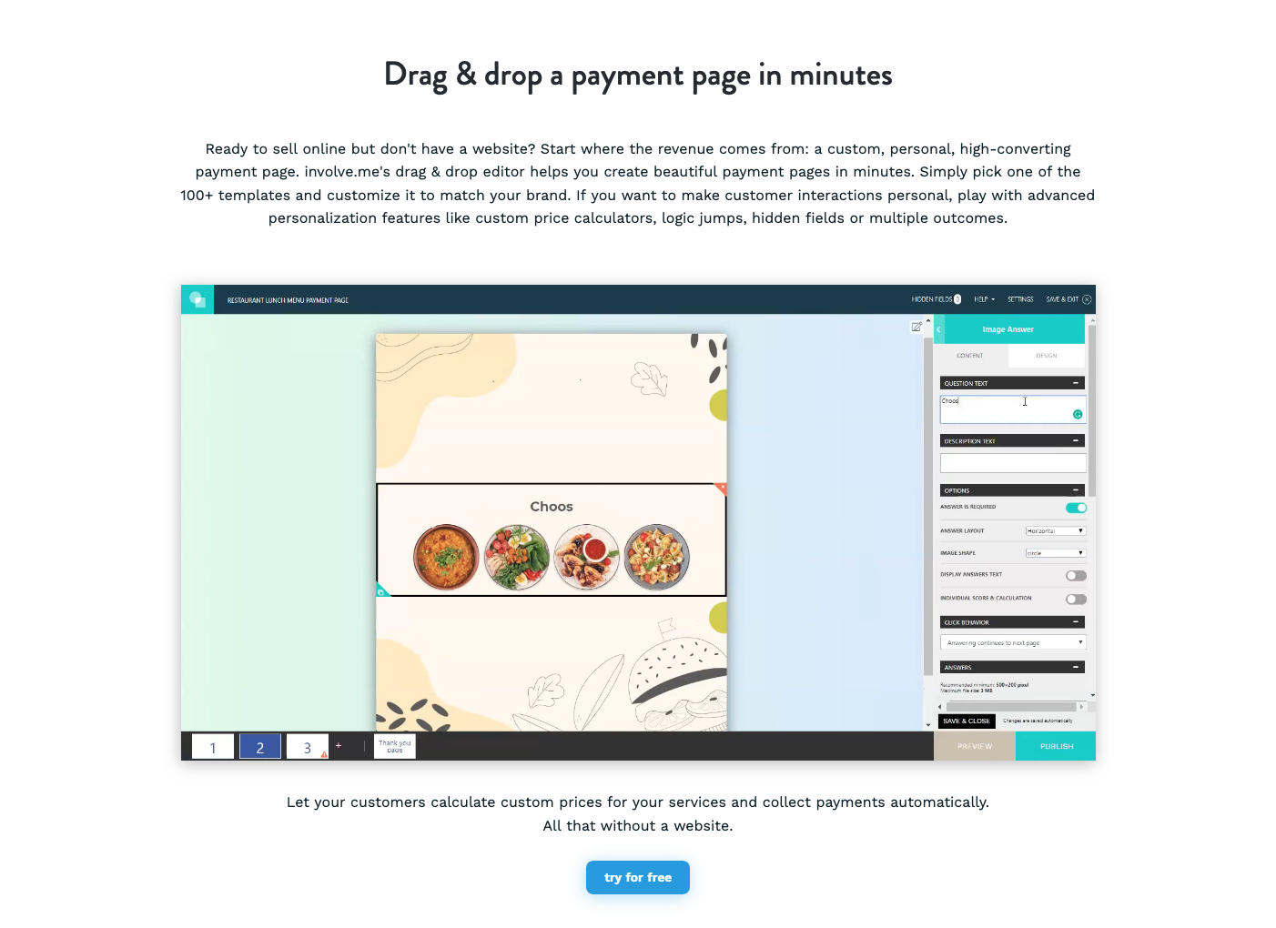 Involve Feature component screenshot