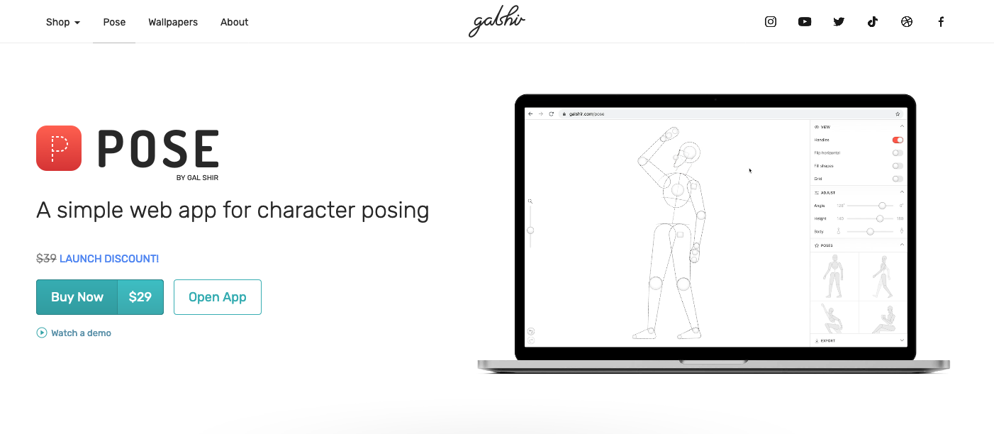 Galshir Hero component screenshot