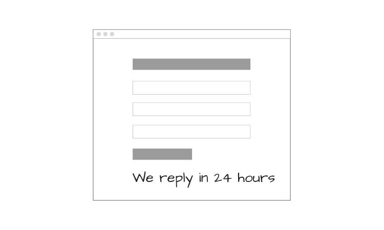 Tell the sender how long a response will take | Landingfolio