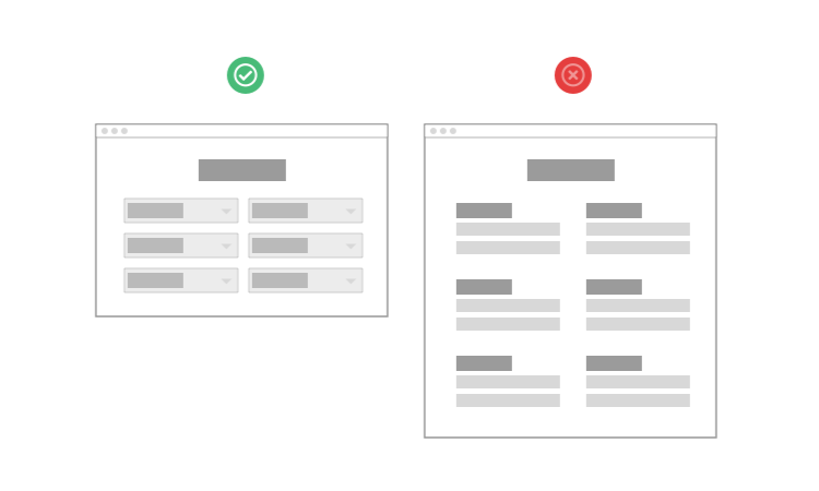 Hide the answers behind a drop-down feature | Landingfolio