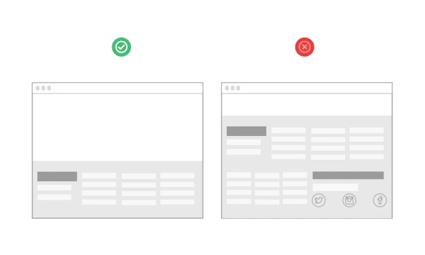 Keep the footer design simple cover