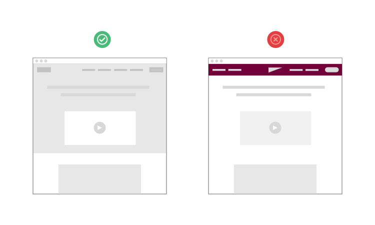 Make sure your header still feels like a part of your site cover