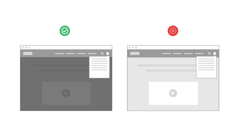 Darken the page when your menu is open cover