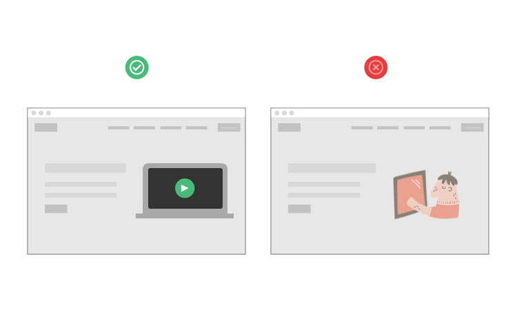 Make sure your visuals are relevant, and represent your product cover