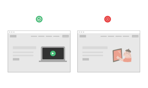 Make sure your visuals are relevant, and represent your product cover