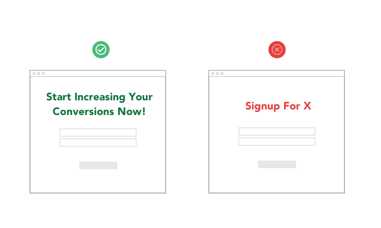 Make use of action words to motivate your visitors to click cover