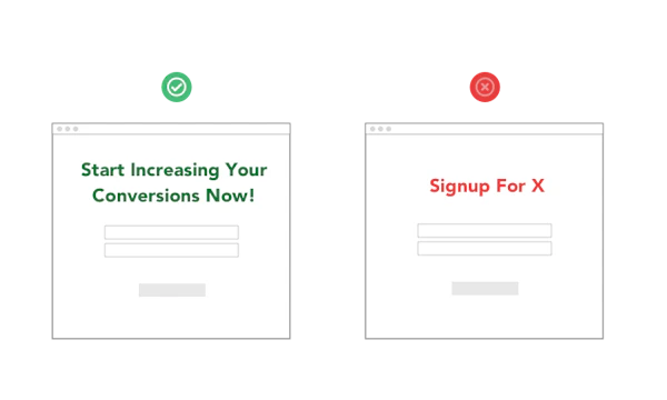 Make use of action words to motivate your visitors to click cover