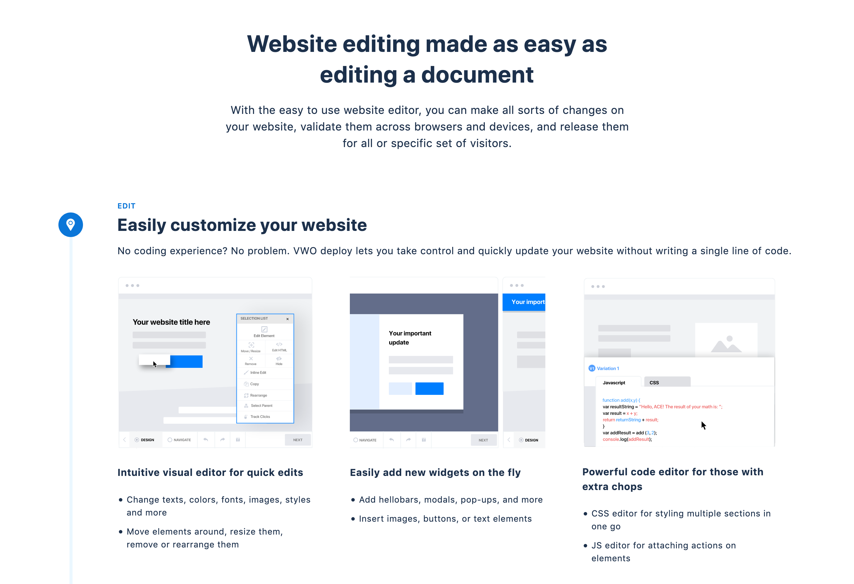 Vwo Feature component screenshot