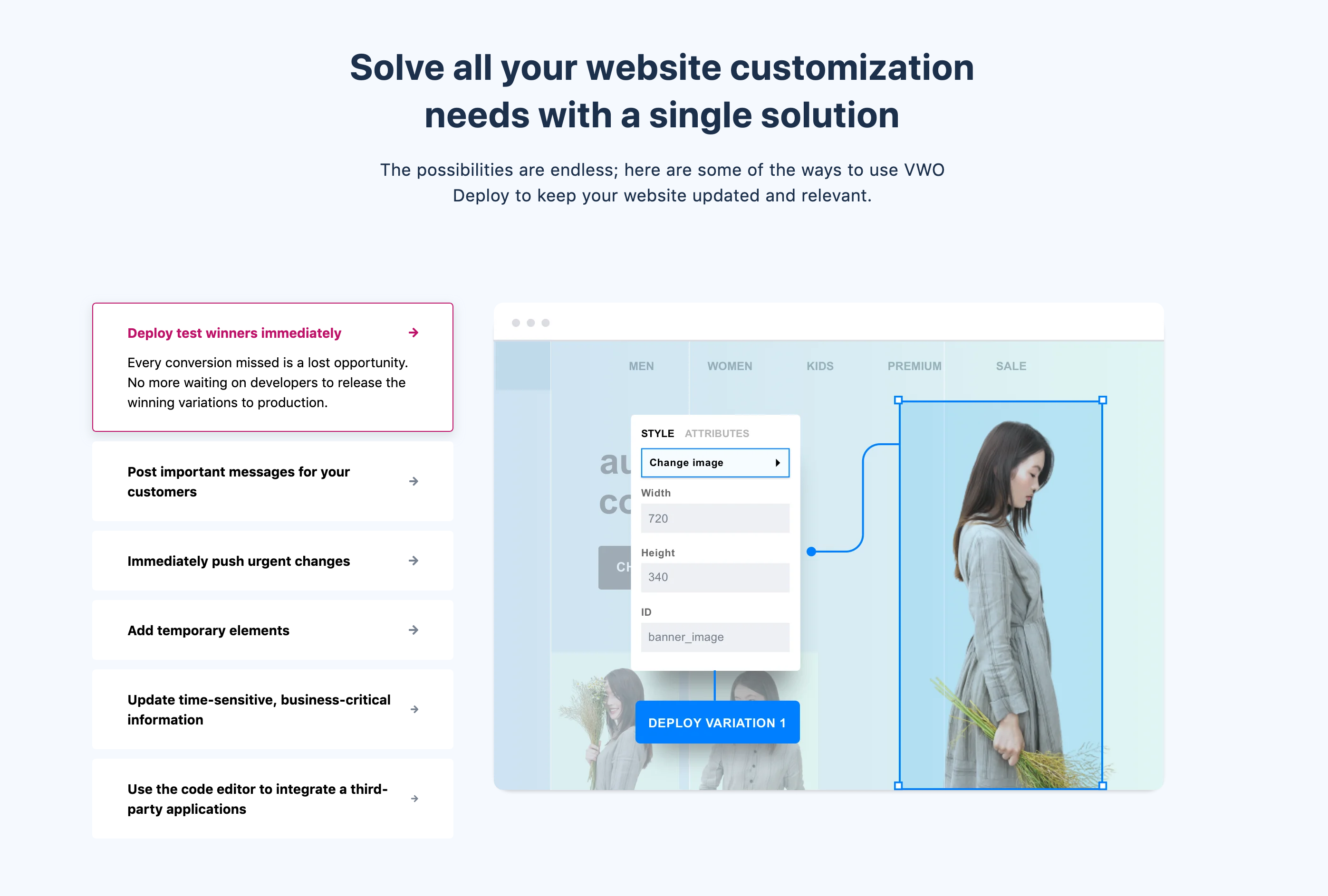 Vwo Feature component screenshot