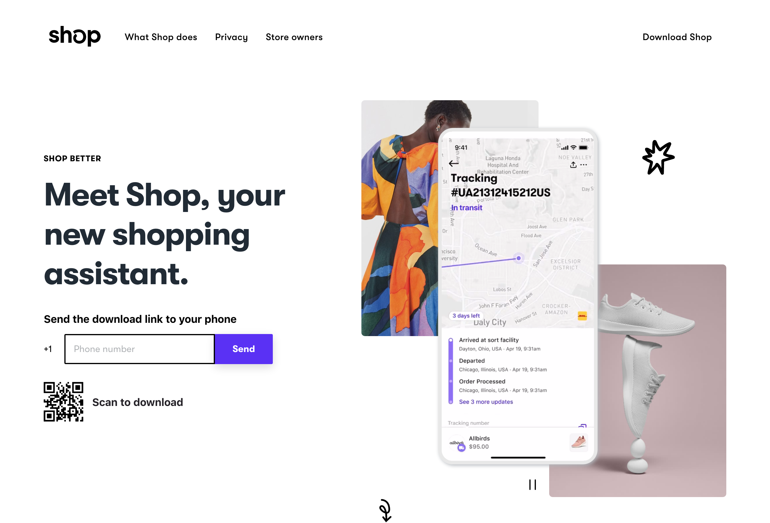 Shop Hero component screenshot
