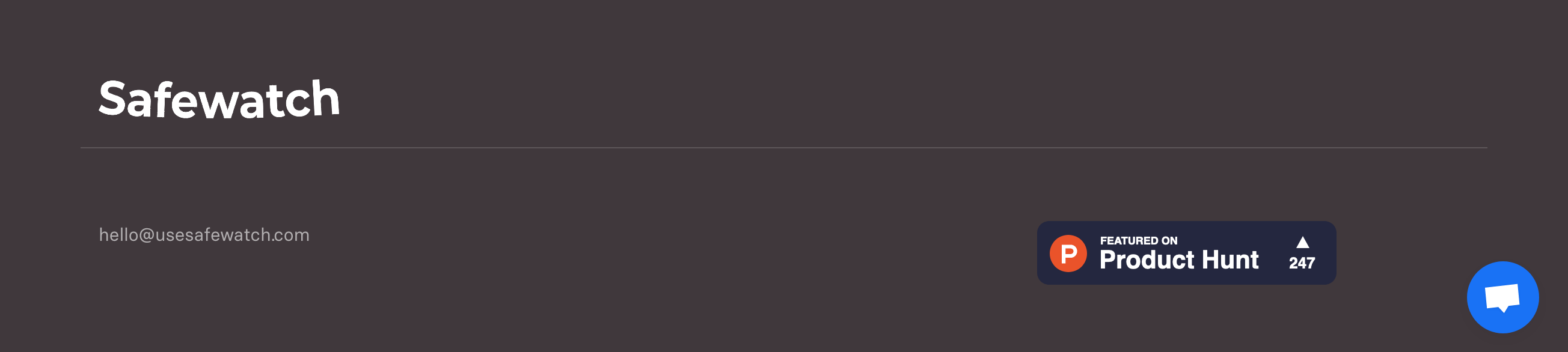 Safewatch Footer component screenshot