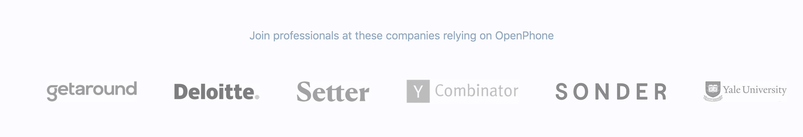OpenPhone Logo Cloud component screenshot