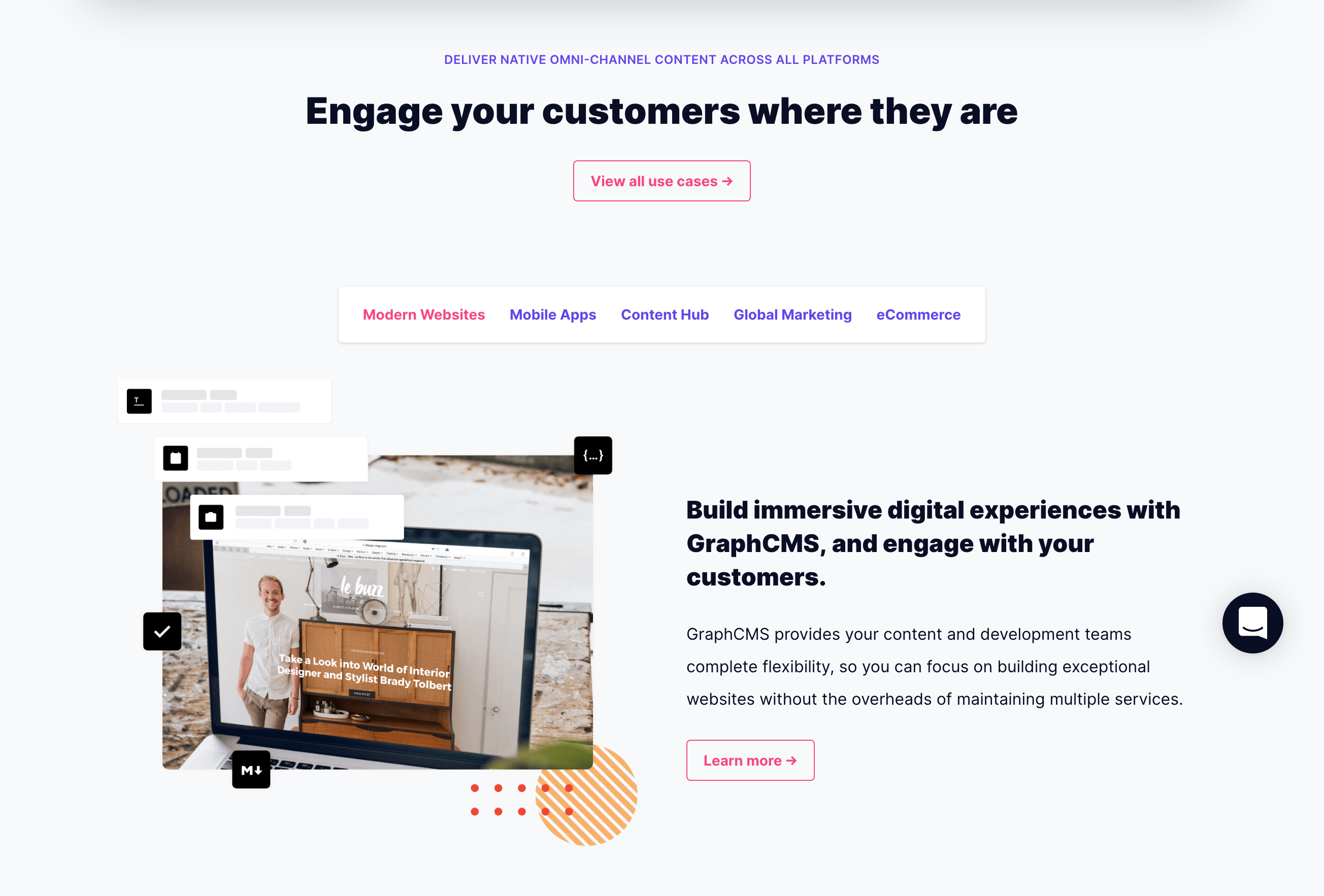Graphcms Feature component screenshot