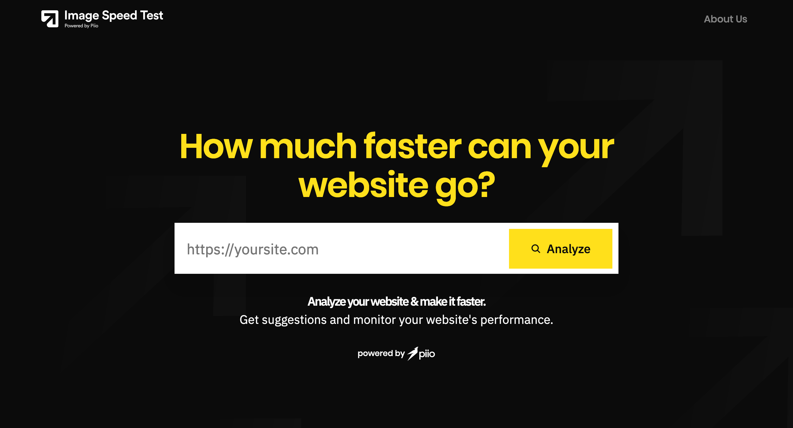 ImageSpeedTest Hero component screenshot