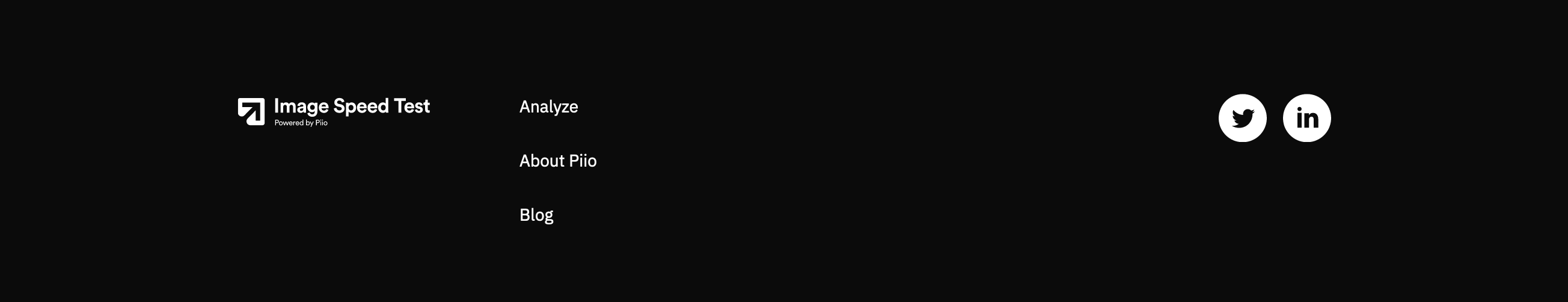 ImageSpeedTest Footer component screenshot