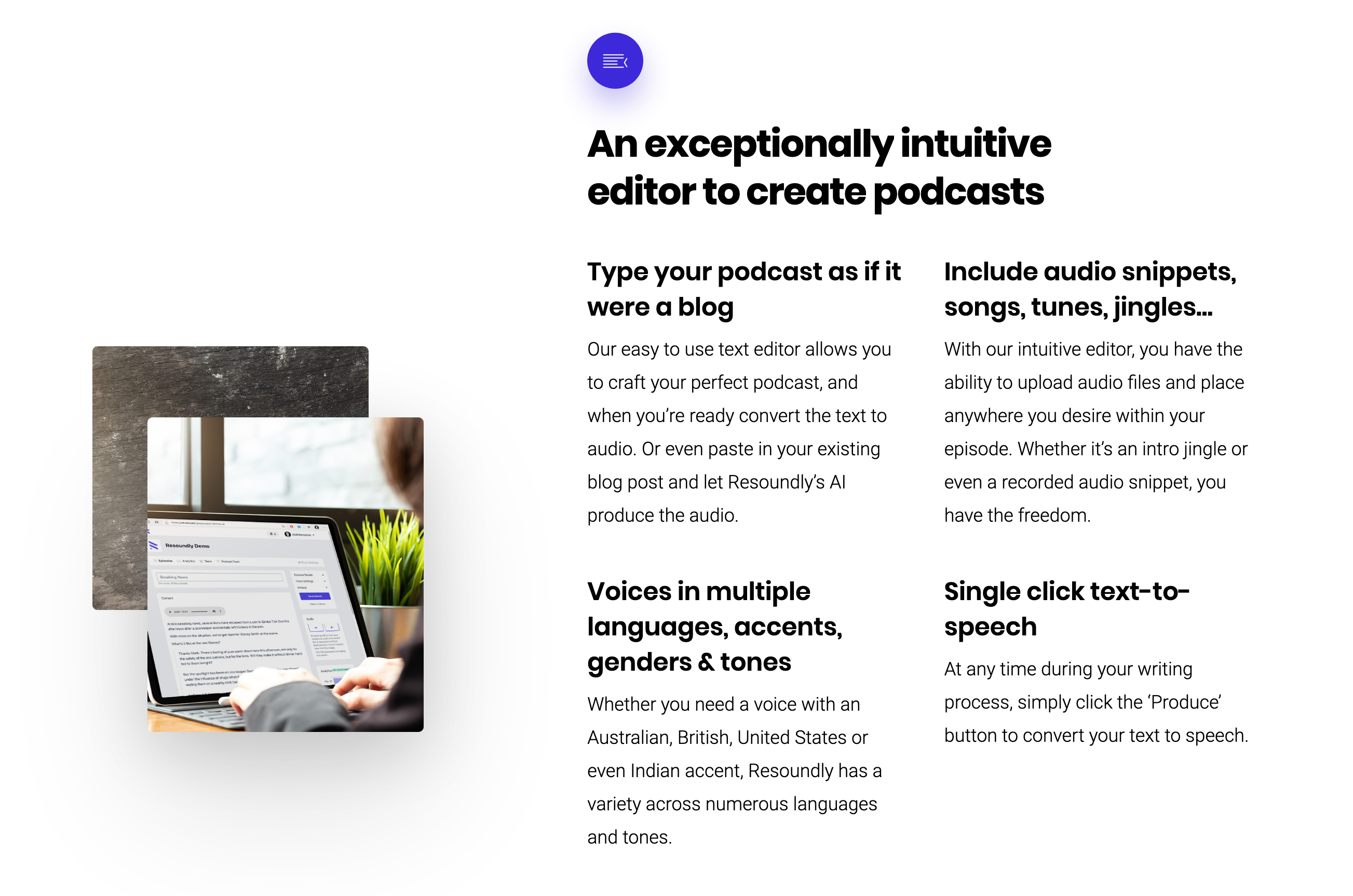 Resound Content component screenshot