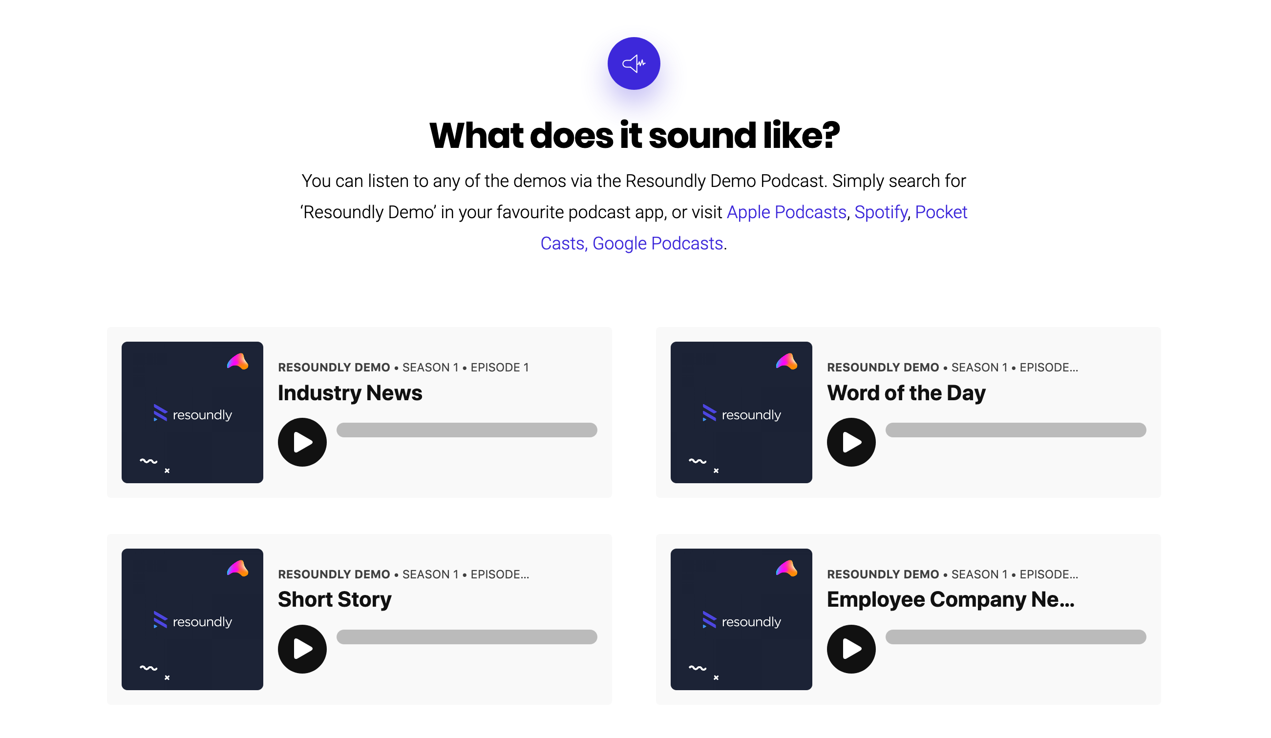 Resound Demo component screenshot