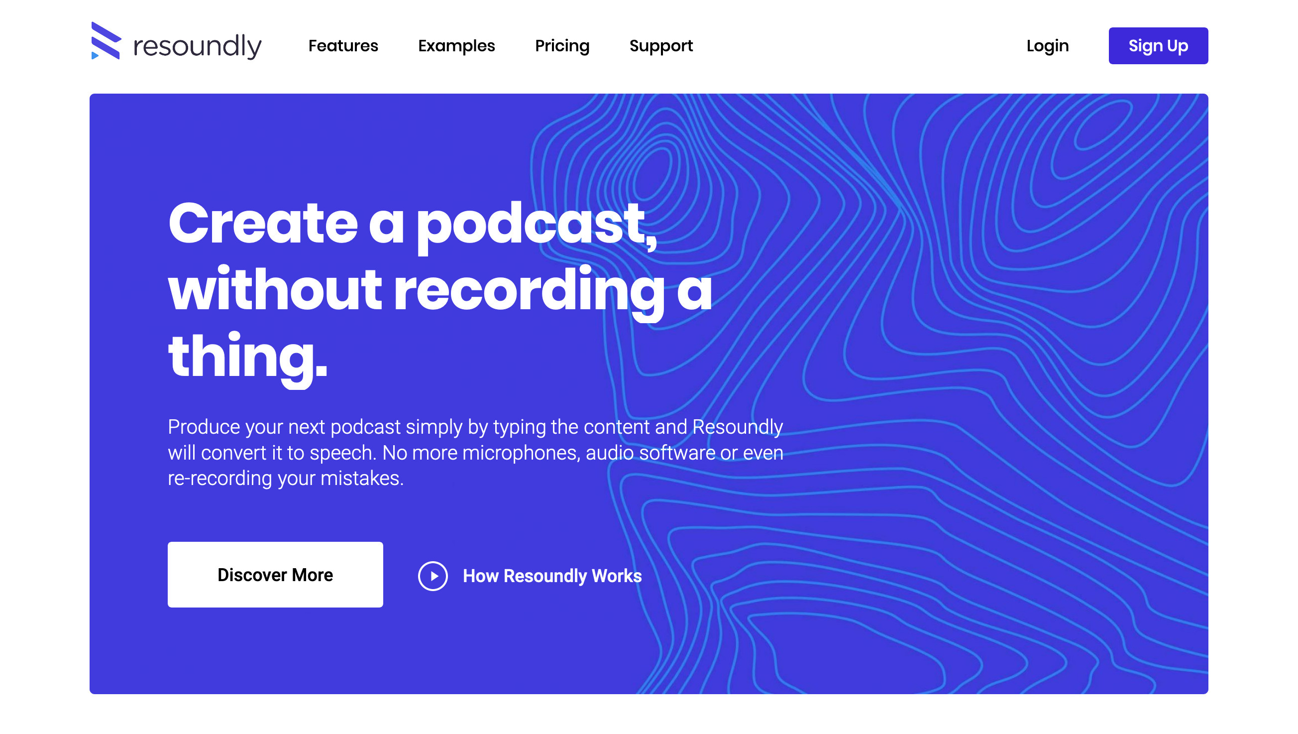 Resound Hero component screenshot