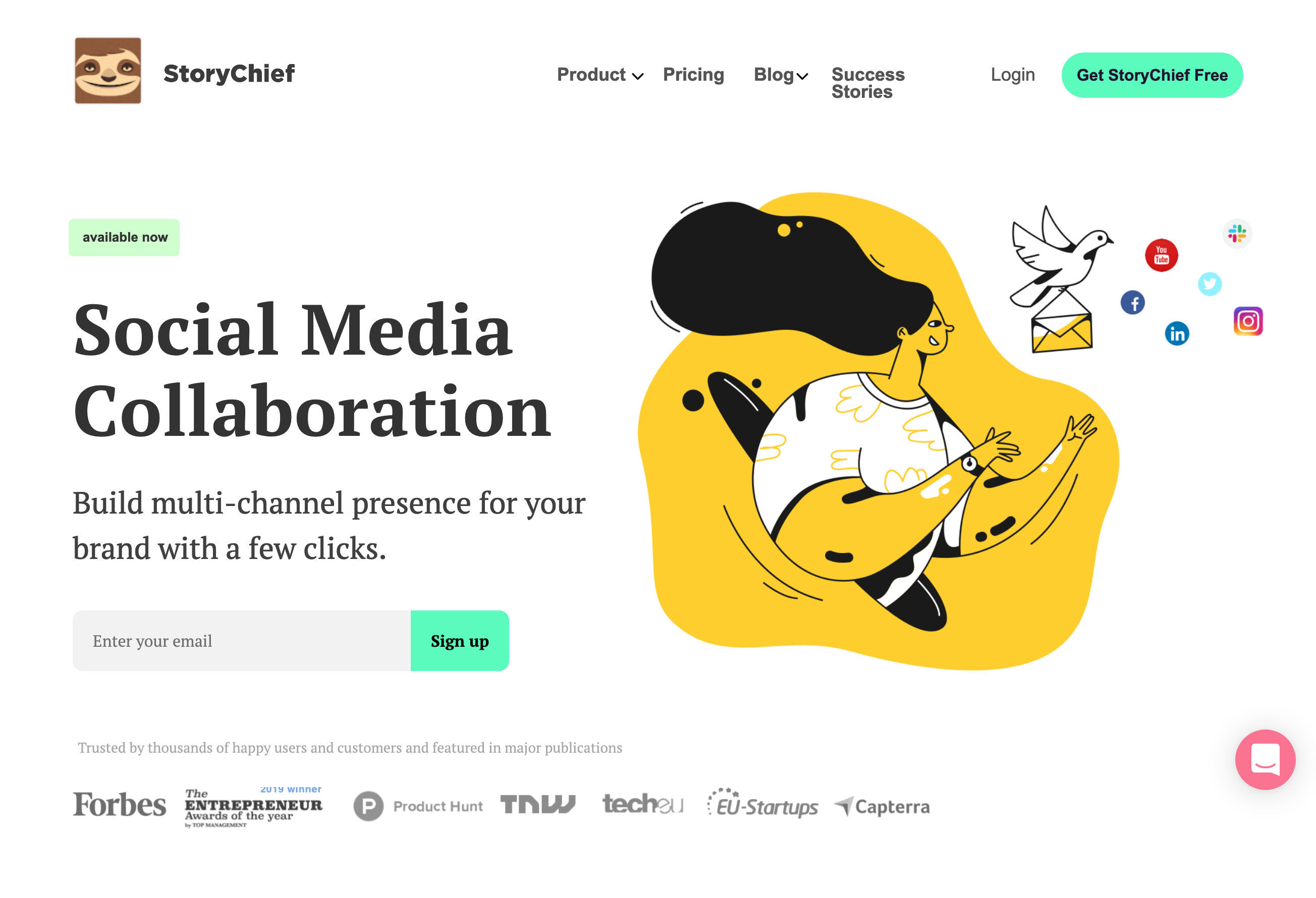 StoryChief Hero component screenshot