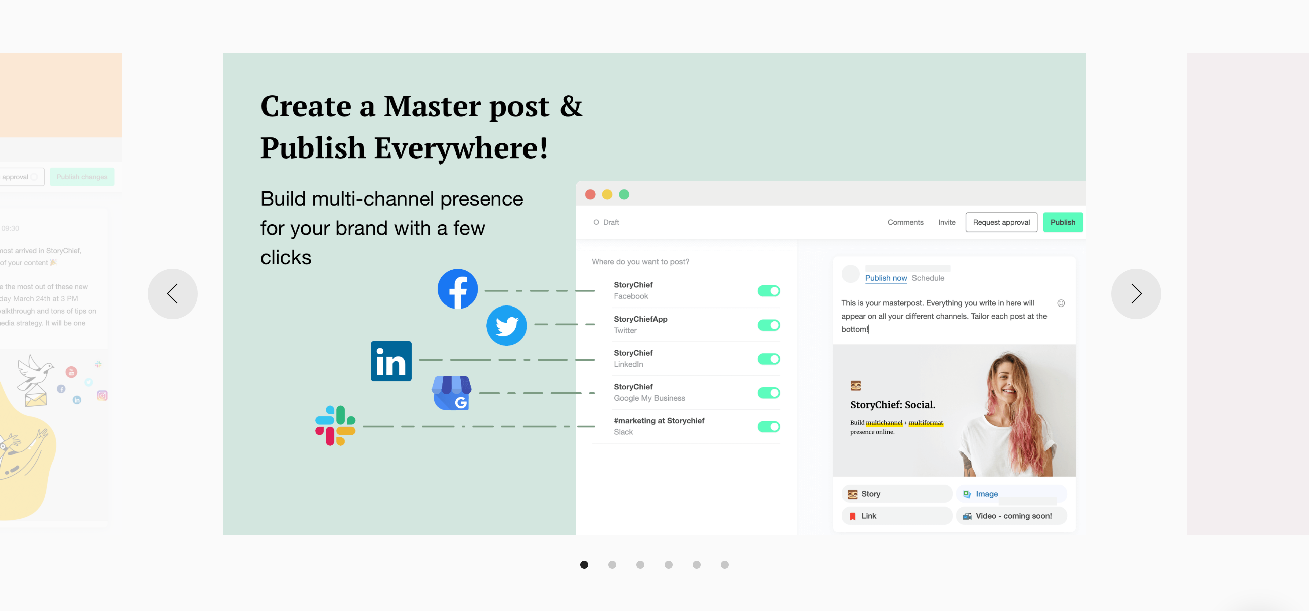 StoryChief Feature component screenshot