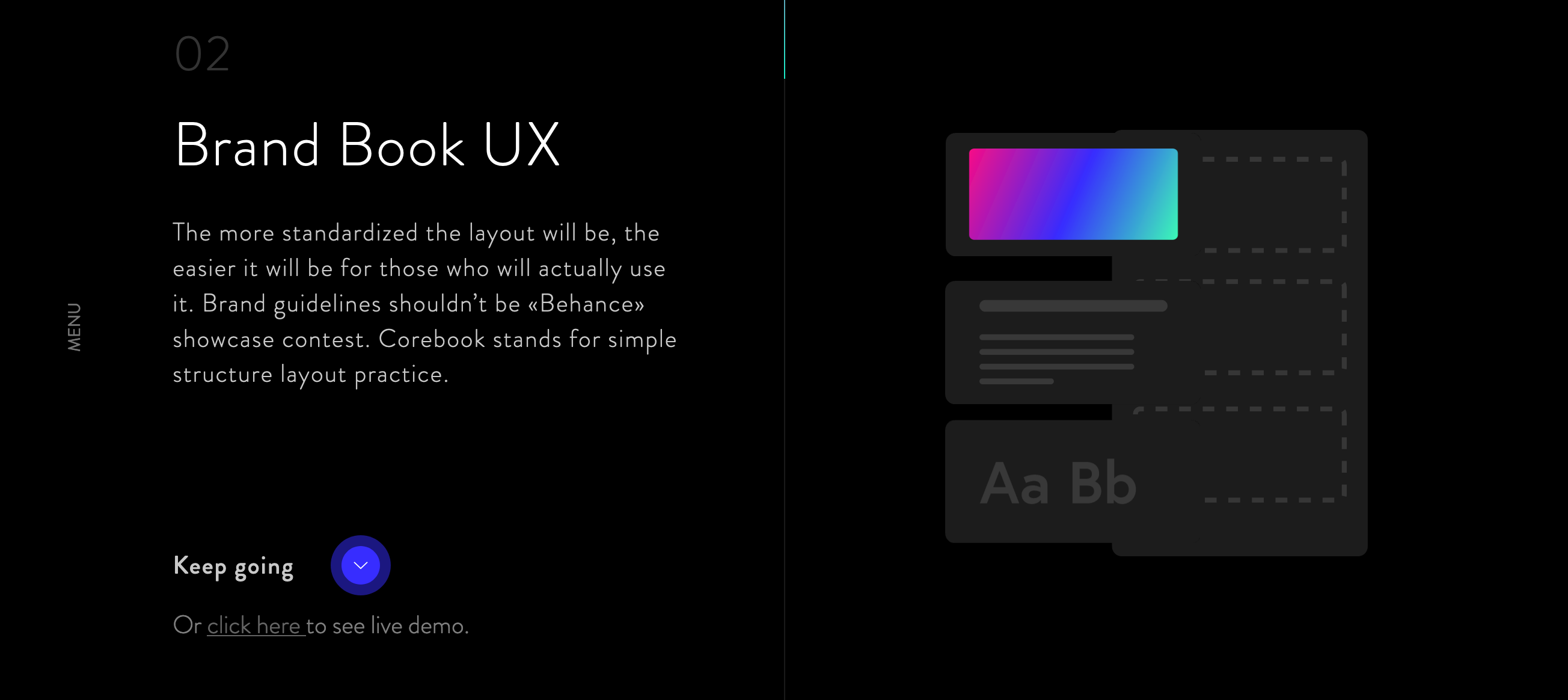 Corebook Feature component screenshot