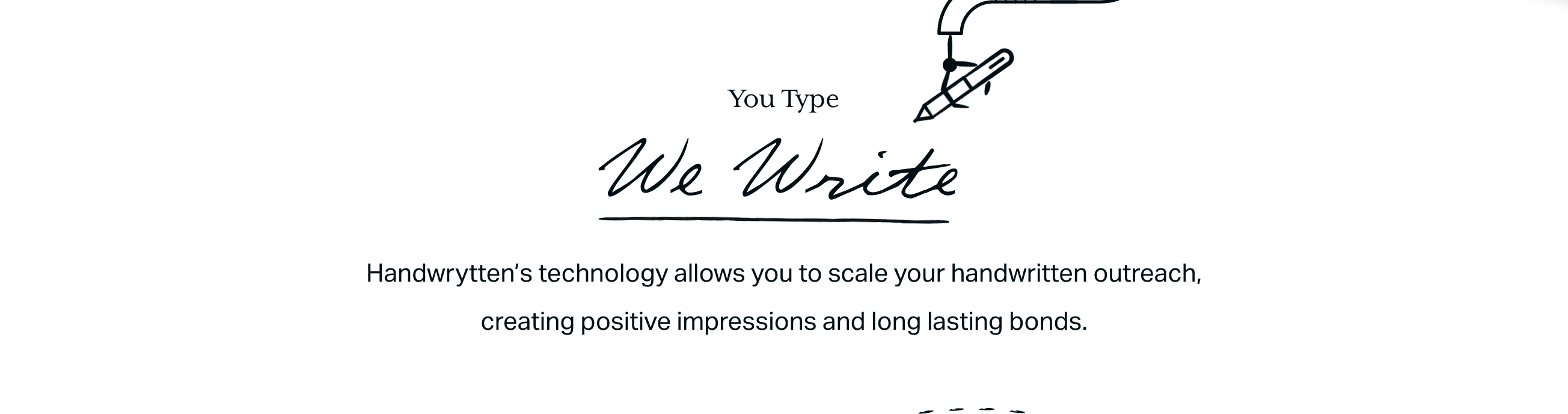 Handwrytten Content component screenshot