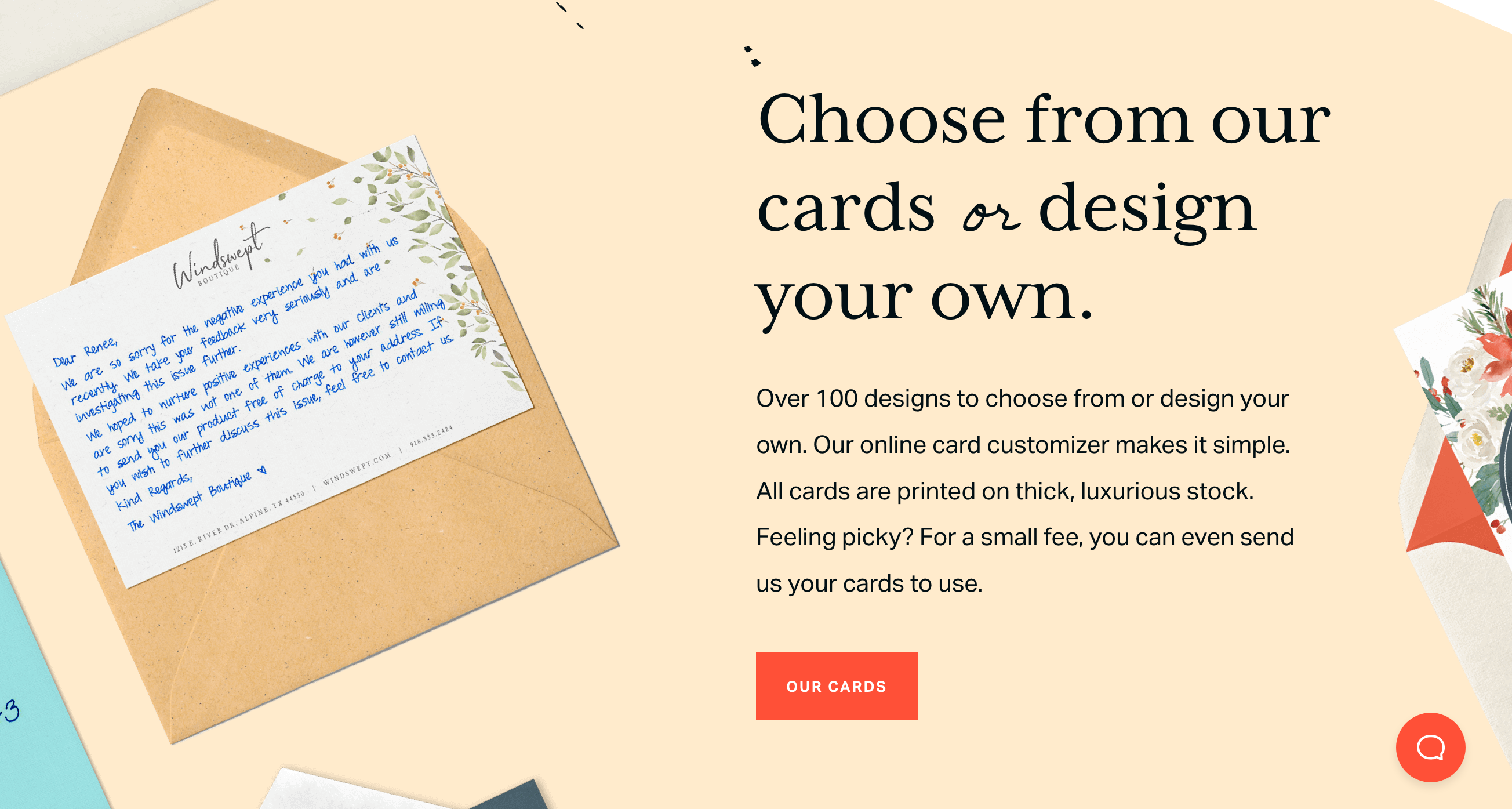 Handwrytten Feature component screenshot