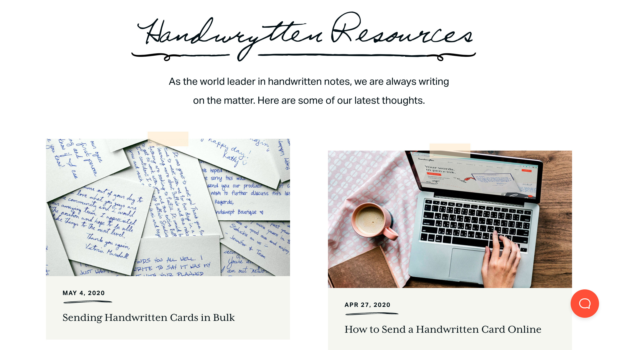 Handwrytten Casestudies component screenshot