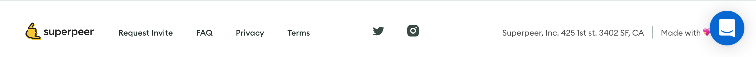 Superpeer Footer component screenshot