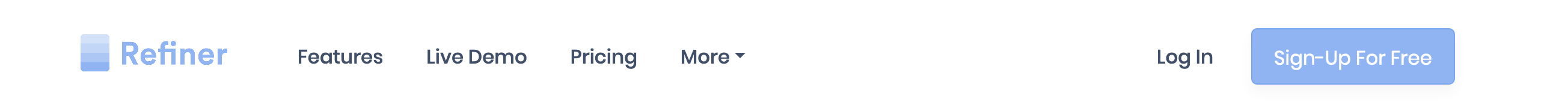 Refiner Header component screenshot