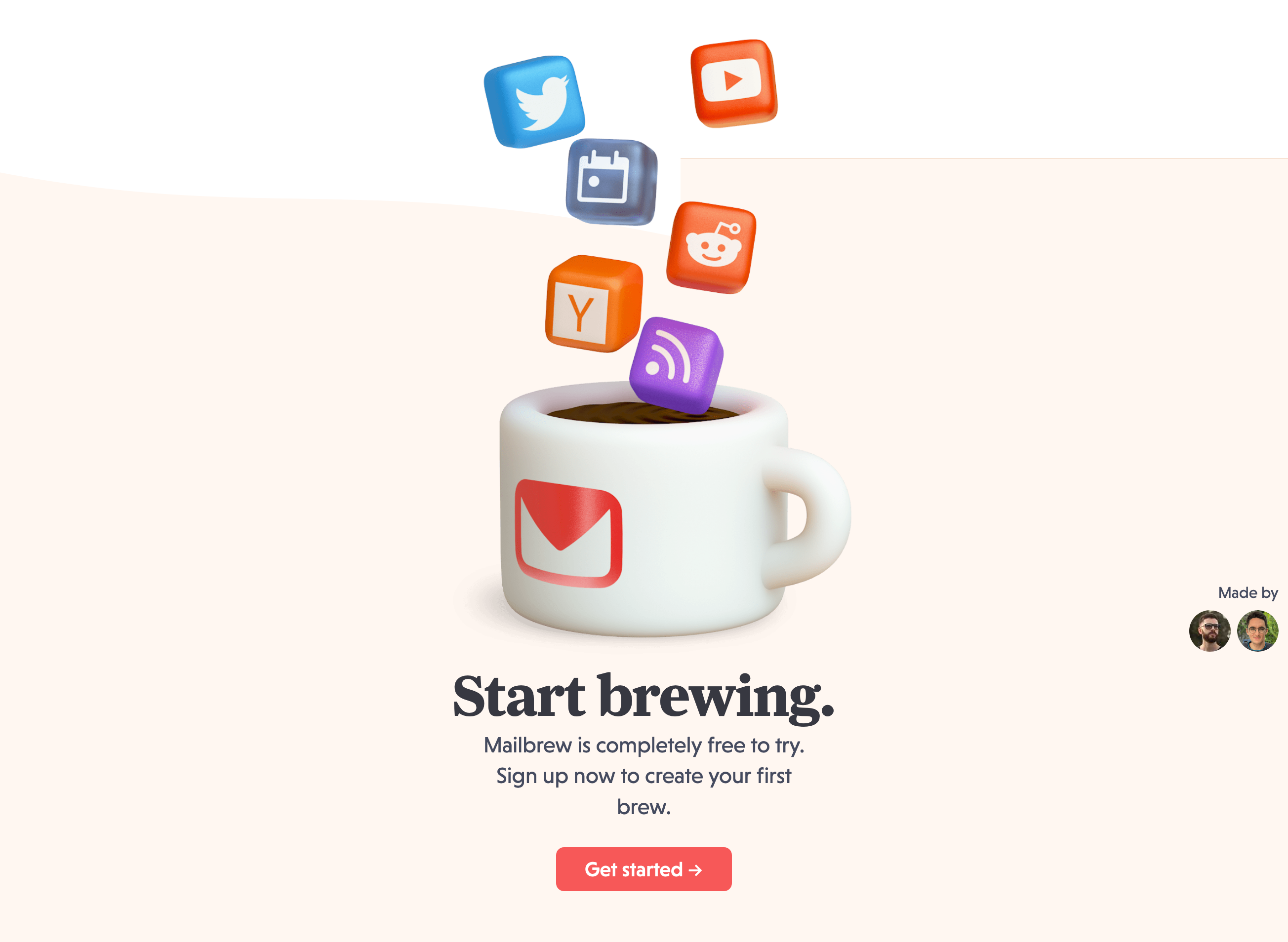 Mailbrew Call To Action component screenshot