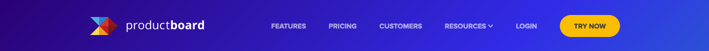 Productboard Header component screenshot