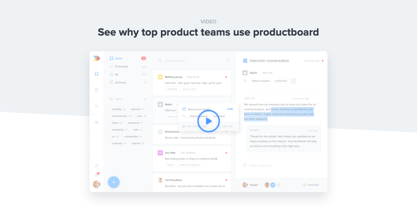 Productboard Demo component screenshot