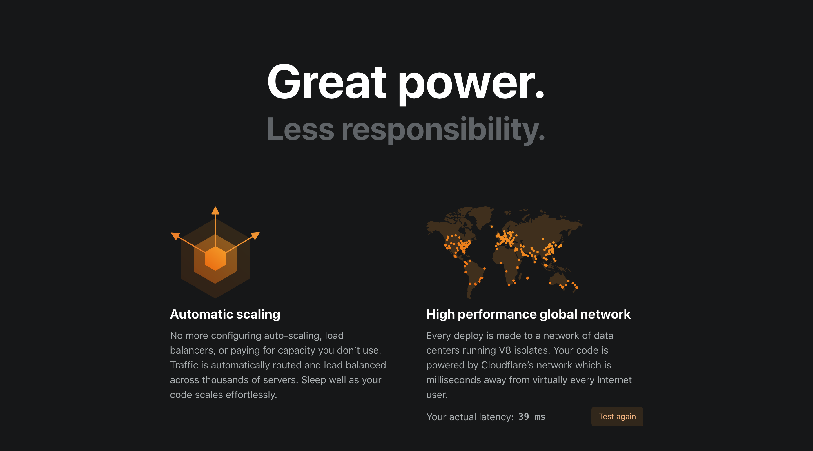 Cloudflare Workers Feature component screenshot